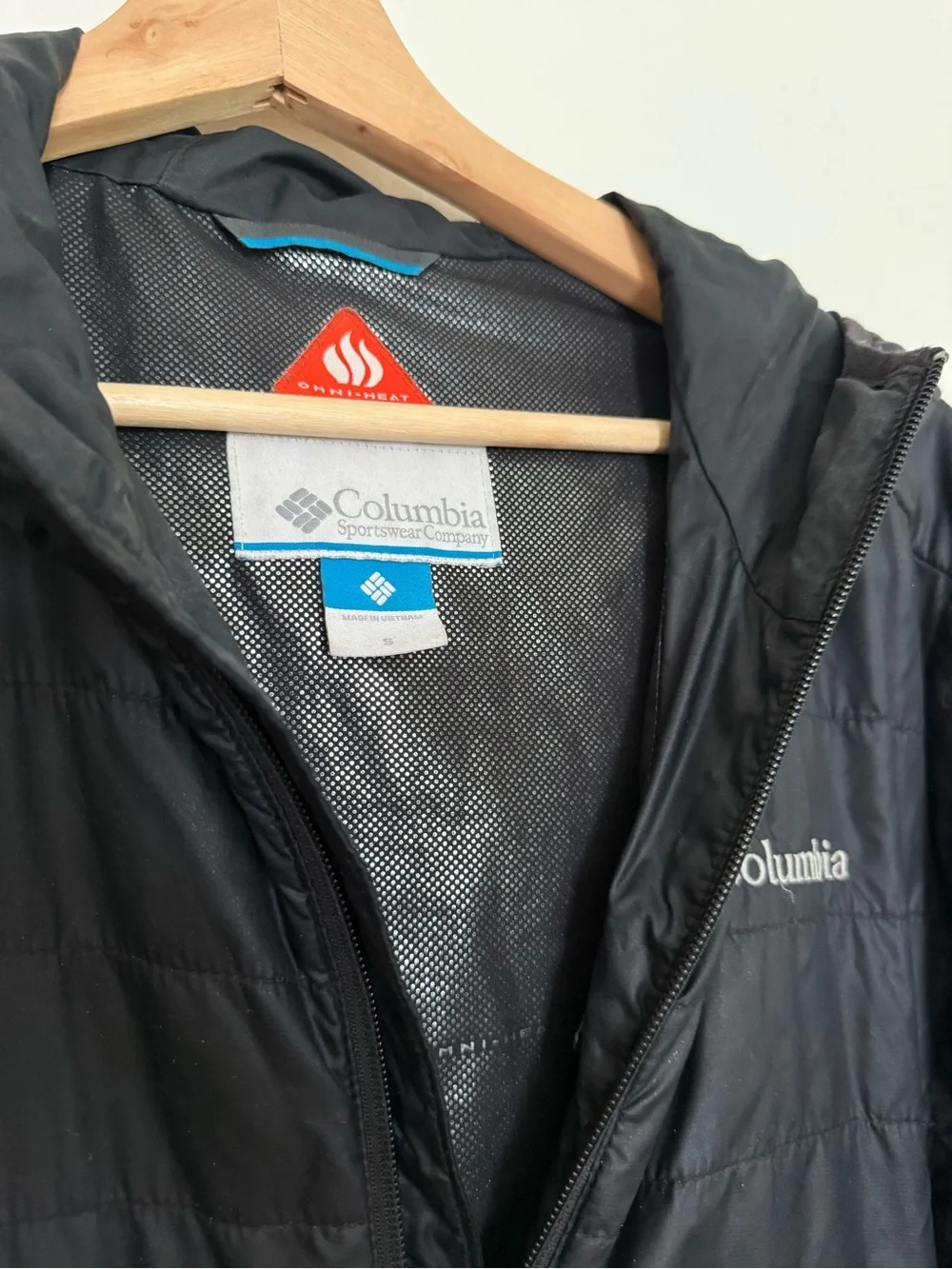 Columbia Black Hooded Quilted Jacket